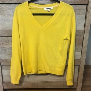 Boden Yellow V-Neck Sweater